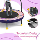 90 cm Folding  Mini Trampoline for Kids with Lights and Padded Safety Cover-Pink
