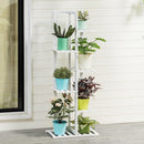 Breeins Rustic Wooden Multi-Tiered Potted Plant Stand