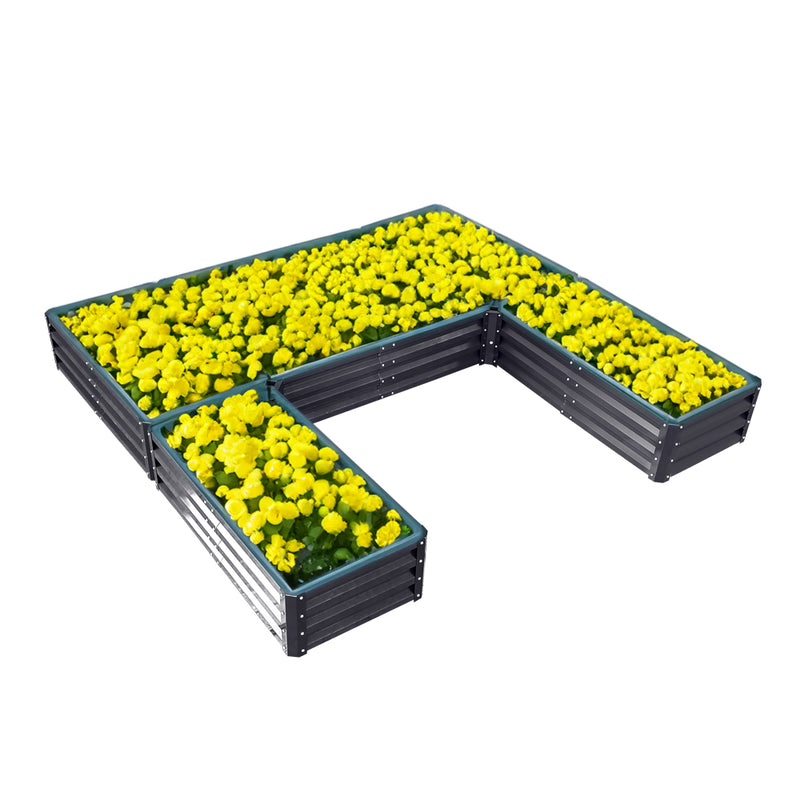 Breeins U-shaped Raised Garden Bed With 5 Compartments