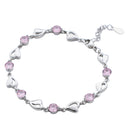 Modishion Delicate Open-Heart Bracelet With Cubic Zirconia