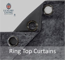 Crushed Velvet Lined Ring Top Curtains