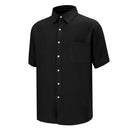 Cotton Short-sleeve Shirt - Black
