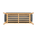 Livingandhome Bamboo Shoe Storage Bench for Hallway