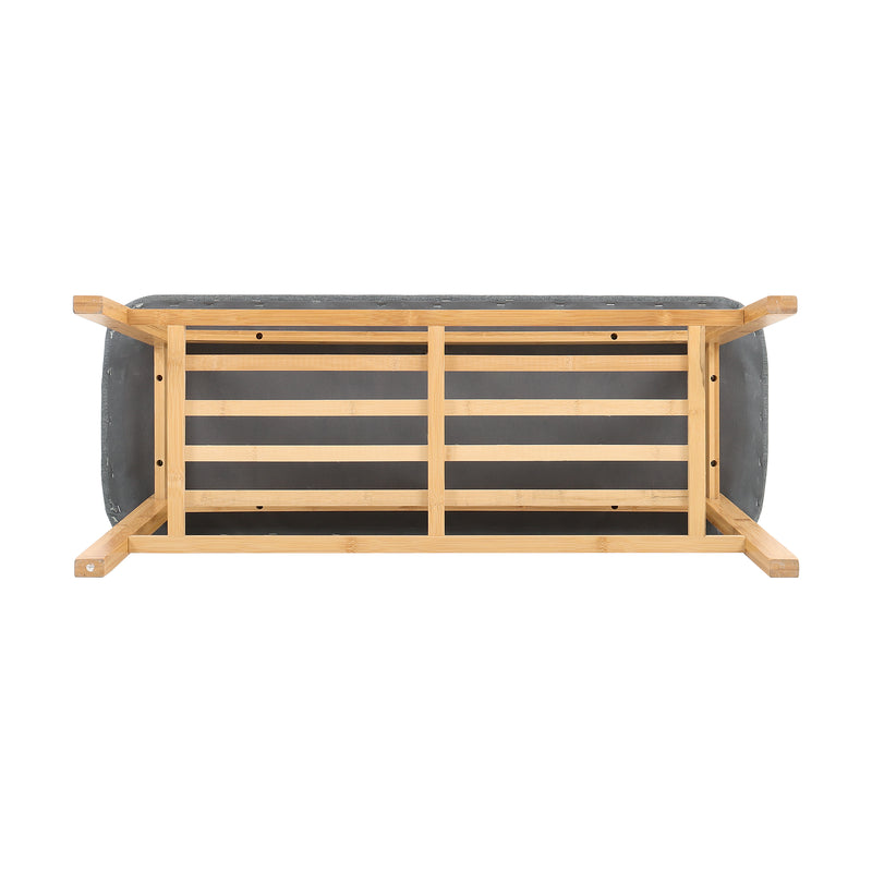 Livingandhome Bamboo Shoe Storage Bench for Hallway