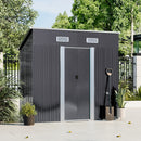 Livingandhome Compact Metal Storage Tool Shed For Garden Patio