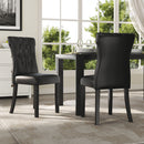 Livingandhome Set of 2 Leather High Backrest Dining Chairs