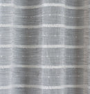 Pair of Antigua Grey Chenille Striped Single Voile Panels with Eyelet Header