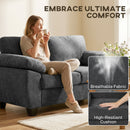 HOMCOM 2 Seater Sofa, Chenille Small Sofa with Spring Cushions, Dark Grey