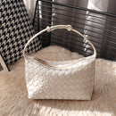 Modishion Elegant Woven Faux-Leather Shoulder Bag