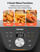 Toshiba 5.2L Air Fryer with Heat-Q Technology, Quick and Easy Meals, 8 Preset Menus