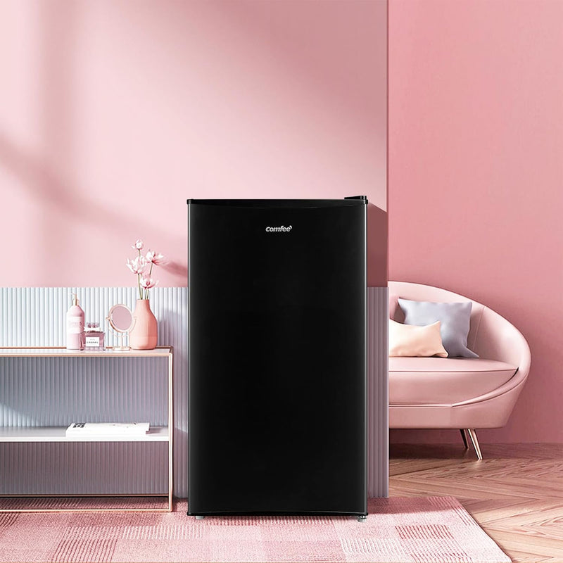 Comfee Black 93L Under Counter Fridge with 3 Glass Shelves