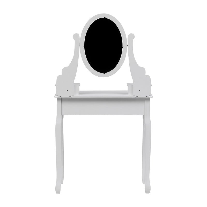 Livingandhome Stylish MDF Makeup Vanity Desk with Stool