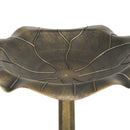 Outsunny Bird Bath For Garden, Birdbath With Lotus Leaf Basin, Bronze Tone