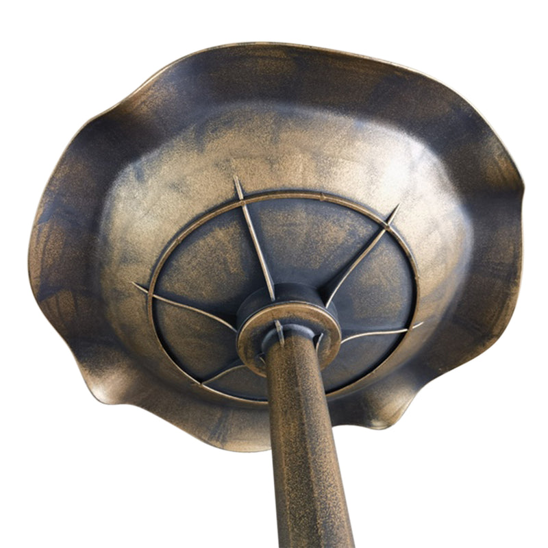 Outsunny Bird Bath For Garden, Birdbath With Lotus Leaf Basin, Bronze Tone