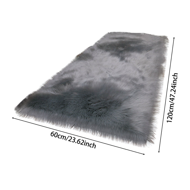 Lifeideas Retangular Super Soft Shaggy Area Rug Grey