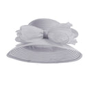 Floral Organza Wide-brim Sun Hat