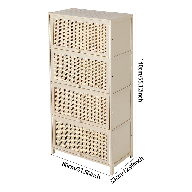 Livingandhome Bamboo Freestanding Sideboard
