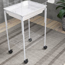 PawHut Bird Cage for Budgie Finch Canary Parakeet W/ Stand Tray White
