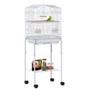 PawHut Bird Cage for Budgie Finch Canary Parakeet W/ Stand Tray White