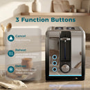 HOMCOM 2 Slice Toaster with 7 Browning Levels, Reheat, Defrost and Cancel