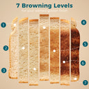 HOMCOM 2 Slice Toaster with 7 Browning Levels, Reheat, Defrost and Cancel