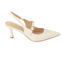 Elegant Pointed-Toe Slingback Heels with Adjustable Instep Strap