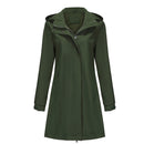 Long Trench Coat with Detachable Hood