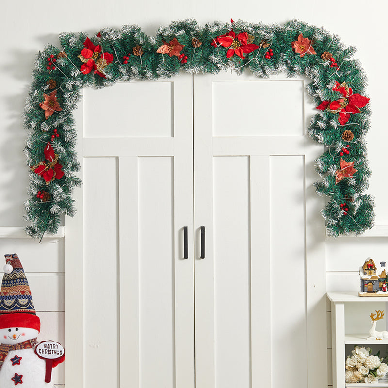 Lifeideas 270cm Artificial Spruce Garland with 50 Warm White LED Lights