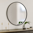 Cottonfy UK Round Bathroom Framed Mirror Wall Hanging