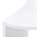 Livingandhome Wooden Zigzag Floating Corner Shelves 2-Tier White