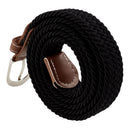 Casual Elastic Braided Belt With D-shape Pin Buckle