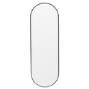 Livingandhome Modern Oval Metal Full Length Wall Mirror Black