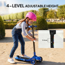 AIYAPLAY Electric Scooter For Age 6-10, 3 Wheel Foldable Kids Scooter, Blue