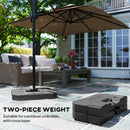 Outsunny Umbrella Weights for Cantilever Parasol, 2 PCS Parasol Base Weights