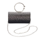 Modishion Rhinestone Evening Clutch Bag With Crossbody Shoulder Chain