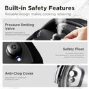 Comfee 1200W Multifunctional Household Pressure Cooker 7.6L Stainless Steel Inner Pot