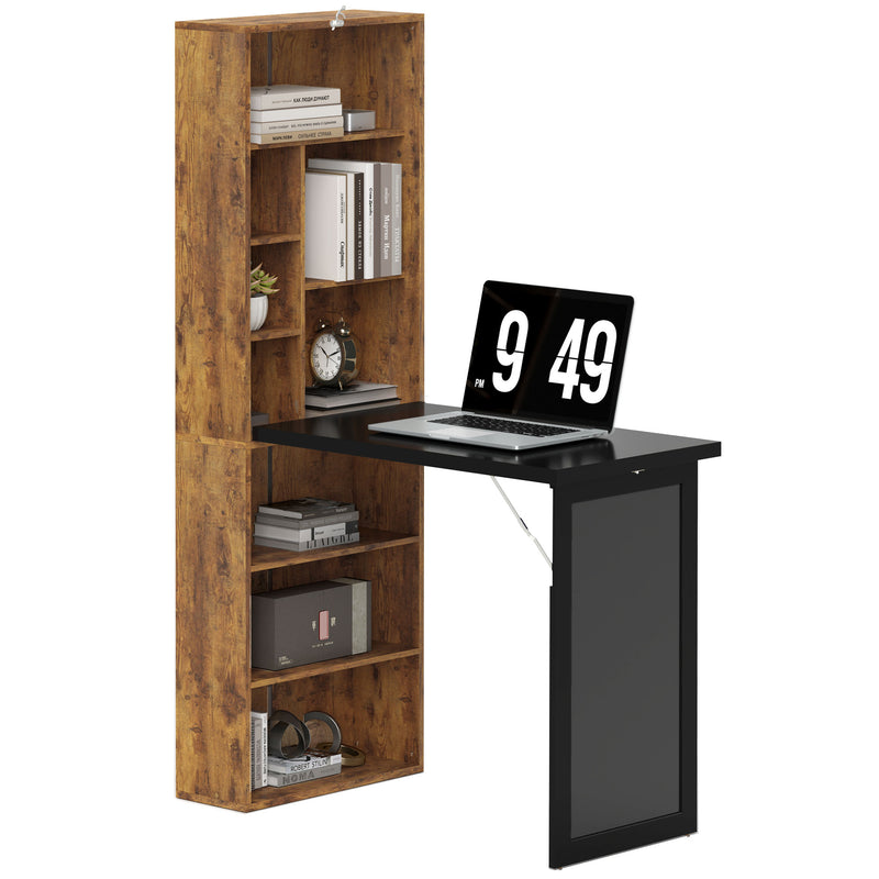 HOMCOM Convertible Desk with Blackboard Multi-function Workstation
