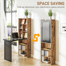 HOMCOM Convertible Desk with Blackboard Multi-function Workstation