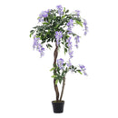 Breeins Artificial Flowers Plant in Pot for Home Decor Purple