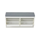 Livingandhome Shoe Storage Bench with Flip-Drawers