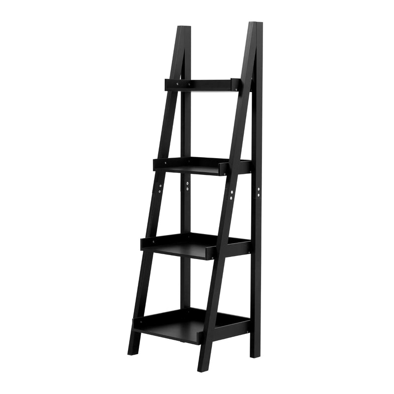 Livingandhome 4-Tier Wooden Display Ladder Shelf for Home