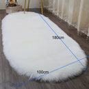 Lifeideas Oval Super Soft Shaggy Area Rug White