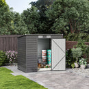 Breeins Outdoor Galvanized Steel Storage Shed 6ft X 4ft