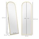 HOMCOM Full Length Mirror with Aluminium Alloy Frame Hanging or Leaning