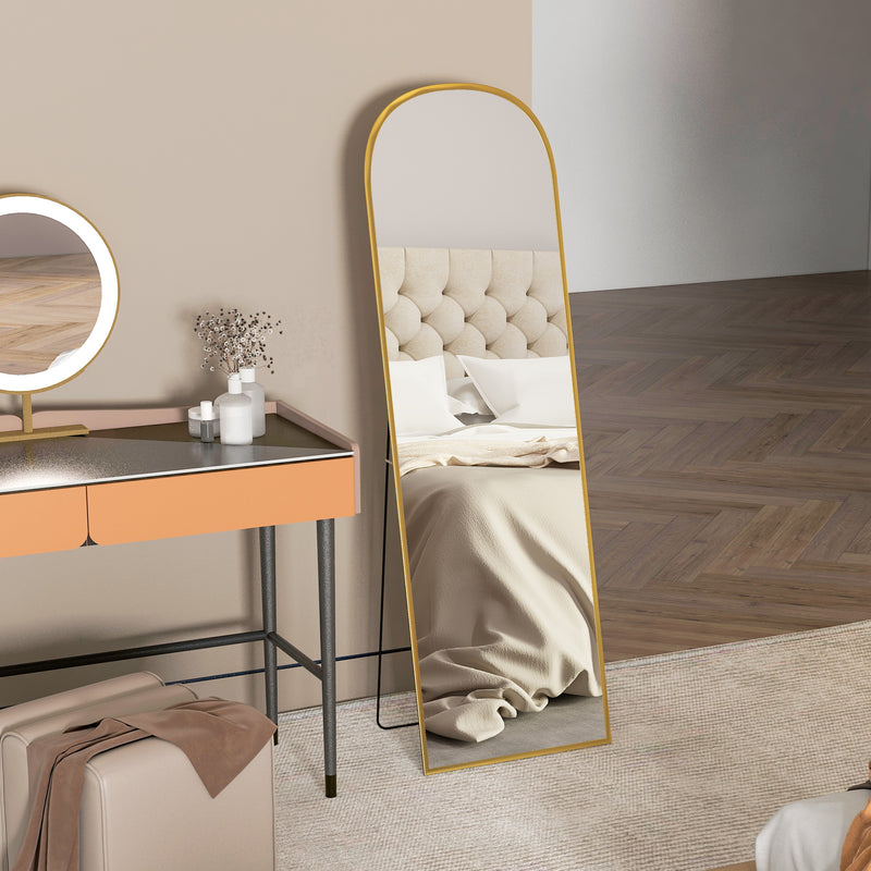 HOMCOM Full Length Mirror with Aluminium Alloy Frame Hanging or Leaning