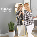 HOMCOM Full Length Mirror with Aluminium Alloy Frame Hanging or Leaning