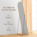 HOMCOM Full Length Mirror with Aluminium Alloy Frame Hanging or Leaning