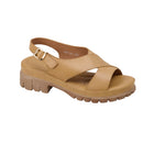 Open Toe Heeled Sandals - Tan