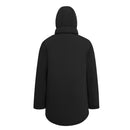 Winter Mid-Length Padded Coat Jacket With Removable Hood - Black