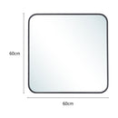 Livingandhome Modern Square Wall Mirror with Aluminum Alloy Frame